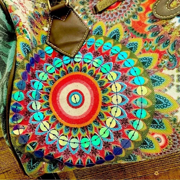 Desigual Rigido Galatic Handbag, Fuxia Rose - Picture 6 of 12